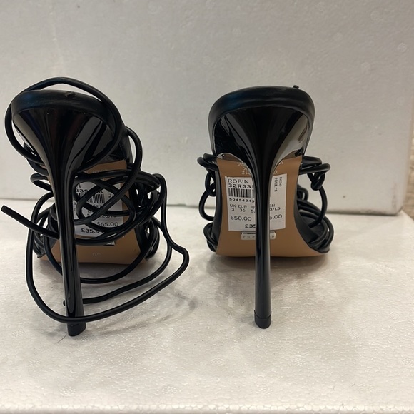 BLACK STRAPPY TOPSHOP HEELS —NEVER WORN - Picture 4 of 4